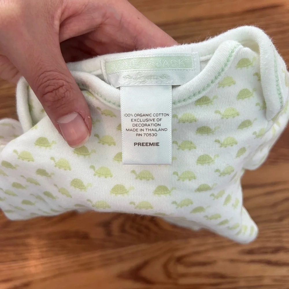 Janie + Jack Preemie Baby Onesie Turtles